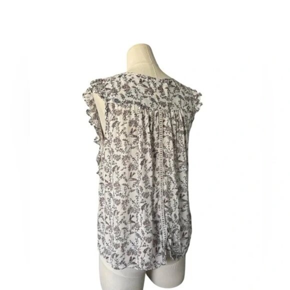 RANNA GiLL Anthropologie Faye Floral Top Multicolor Flowers, Tank Size Small - Picture 3 of 8